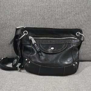 Black Leather Shoulder Bag